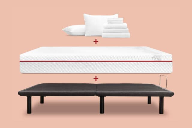 A comfort sleep bundle matched with a Douglas mattress and a Douglas Adjustable Bed frame.