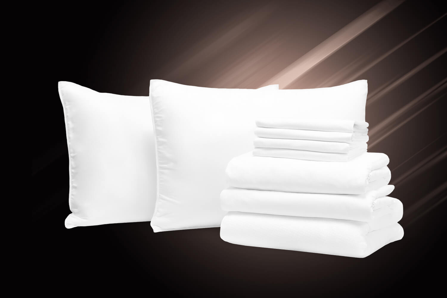 The Comfort Sleep Bundle products on a Douglas mattress